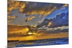 USA, Hawaii, Oahu, Sun Setting over the Pacific Ocean-Terry Eggers-Mounted Premium Photographic Print