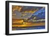 USA, Hawaii, Oahu, Sun Setting over the Pacific Ocean-Terry Eggers-Framed Photographic Print