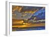 USA, Hawaii, Oahu, Sun Setting over the Pacific Ocean-Terry Eggers-Framed Photographic Print