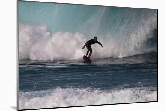 USA, Hawaii, Oahu, Surfers in Action at the Pipeline-Terry Eggers-Mounted Photographic Print