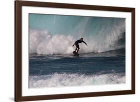 USA, Hawaii, Oahu, Surfers in Action at the Pipeline-Terry Eggers-Framed Photographic Print