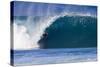 USA, Hawaii, Oahu, Surfers in Action at the Pipeline-Terry Eggers-Stretched Canvas