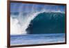 USA, Hawaii, Oahu, Surfers in Action at the Pipeline-Terry Eggers-Framed Photographic Print