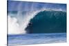 USA, Hawaii, Oahu, Surfers in Action at the Pipeline-Terry Eggers-Stretched Canvas