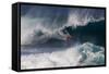 USA, Hawaii, Oahu, Surfers in Action at the Pipeline-Terry Eggers-Framed Stretched Canvas