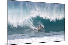 USA, Hawaii, Oahu, Surfers in Action at the Pipeline-Terry Eggers-Mounted Photographic Print