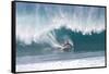 USA, Hawaii, Oahu, Surfers in Action at the Pipeline-Terry Eggers-Framed Stretched Canvas