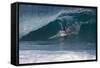 USA, Hawaii, Oahu, Surfers in Action at the Pipeline-Terry Eggers-Framed Stretched Canvas