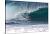 USA, Hawaii, Oahu, Surfers in Action at the Pipeline-Terry Eggers-Stretched Canvas