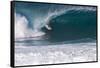 USA, Hawaii, Oahu, Surfers in Action at the Pipeline-Terry Eggers-Framed Stretched Canvas