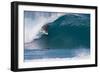 USA, Hawaii, Oahu, Surfers in Action at the Pipeline-Terry Eggers-Framed Photographic Print