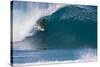 USA, Hawaii, Oahu, Surfers in Action at the Pipeline-Terry Eggers-Stretched Canvas