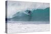 USA, Hawaii, Oahu, Surfers in Action at the Pipeline-Terry Eggers-Stretched Canvas