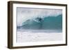 USA, Hawaii, Oahu, Surfers in Action at the Pipeline-Terry Eggers-Framed Photographic Print