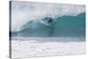 USA, Hawaii, Oahu, Surfers in Action at the Pipeline-Terry Eggers-Stretched Canvas