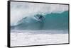 USA, Hawaii, Oahu, Surfers in Action at the Pipeline-Terry Eggers-Framed Stretched Canvas