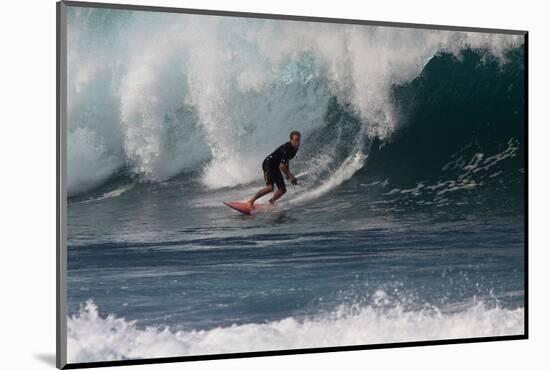 USA, Hawaii, Oahu, Surfers in Action at the Pipeline-Terry Eggers-Mounted Photographic Print