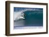 USA, Hawaii, Oahu, Surfers in Action at the Pipeline-Terry Eggers-Framed Photographic Print