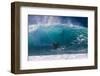 USA, Hawaii, Oahu, Surfers in Action at the Pipeline-Terry Eggers-Framed Photographic Print