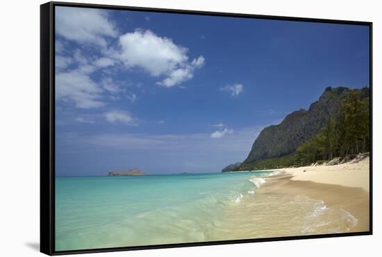 USA, Hawaii, Oahu, Waimanalo Beach-David Wall-Framed Stretched Canvas