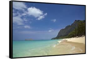 USA, Hawaii, Oahu, Waimanalo Beach-David Wall-Framed Stretched Canvas