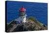 USA, Hawaii, Oahu, Waimanalo. U.S. Coast Guard Makapuu Point Light-Charles Crust-Stretched Canvas