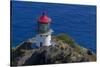 USA, Hawaii, Oahu, Waimanalo. U.S. Coast Guard Makapuu Point Light-Charles Crust-Stretched Canvas