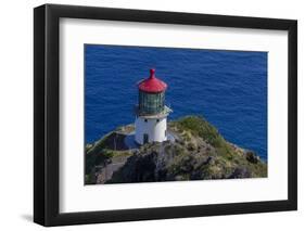 USA, Hawaii, Oahu, Waimanalo. U.S. Coast Guard Makapuu Point Light-Charles Crust-Framed Photographic Print