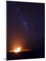 USA, Hawaii, the Big Island, Hawaii Volcanoes National Park, Halema'uma'u Crater and Milky Way-Michele Falzone-Mounted Photographic Print