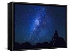 USA, Hawaii, the Big Island, Milky Way from Mauna Kea Observatory (4200m)-Michele Falzone-Framed Stretched Canvas