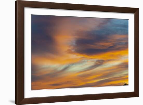 USA, Idaho. Backlit Cirrus Clouds can make a magnificent sunset.-Howie Garber-Framed Photographic Print