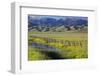 USA, Idaho, Fairfield, Camas Prairie, Creek and fence in the Camas Prairie-Terry Eggers-Framed Photographic Print