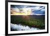 USA, Idaho, Fairfield, Camas Prairie, Sunset in the Camas Prairie-Terry Eggers-Framed Premium Photographic Print