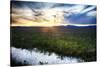 USA, Idaho, Fairfield, Camas Prairie, Sunset in the Camas Prairie-Terry Eggers-Stretched Canvas