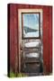 USA, Idaho, Fairfield, Front Door on Old Country Store-Terry Eggers-Stretched Canvas