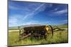 USA, Idaho, Fairfield, Horse Drawn Hay Rake in Field-Terry Eggers-Mounted Photographic Print