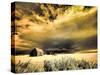 USA, Idaho, Liberty, Infrared of old cabin near Liberty-Terry Eggers-Stretched Canvas