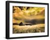 USA, Idaho, Liberty, Infrared of old cabin near Liberty-Terry Eggers-Framed Photographic Print