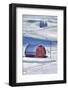 USA, Idaho, Old Red Barn in Fresh Snow-Terry Eggers-Framed Photographic Print