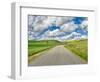 USA, Idaho, Palouse. Backroad with lone tree in wheat field-Terry Eggers-Framed Photographic Print