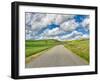 USA, Idaho, Palouse. Backroad with lone tree in wheat field-Terry Eggers-Framed Photographic Print