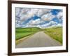 USA, Idaho, Palouse. Backroad with lone tree in wheat field-Terry Eggers-Framed Photographic Print