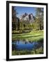 USA, Idaho, Sawtooth Wilderness, a Peak Reflecting in a Meadow Pond-Christopher Talbot Frank-Framed Photographic Print