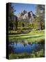 USA, Idaho, Sawtooth Wilderness, a Peak Reflecting in a Meadow Pond-Christopher Talbot Frank-Stretched Canvas