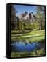 USA, Idaho, Sawtooth Wilderness, a Peak Reflecting in a Meadow Pond-Christopher Talbot Frank-Framed Stretched Canvas