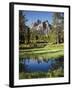 USA, Idaho, Sawtooth Wilderness, a Peak Reflecting in a Meadow Pond-Christopher Talbot Frank-Framed Photographic Print