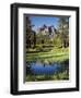 USA, Idaho, Sawtooth Wilderness, a Peak Reflecting in a Meadow Pond-Christopher Talbot Frank-Framed Photographic Print