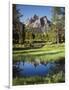 USA, Idaho, Sawtooth Wilderness, a Peak Reflecting in a Meadow Pond-Christopher Talbot Frank-Framed Photographic Print