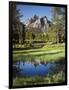 USA, Idaho, Sawtooth Wilderness, a Peak Reflecting in a Meadow Pond-Christopher Talbot Frank-Framed Photographic Print