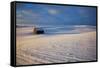 USA, Idaho, Small Barn in Snow Covered Field-Terry Eggers-Framed Stretched Canvas